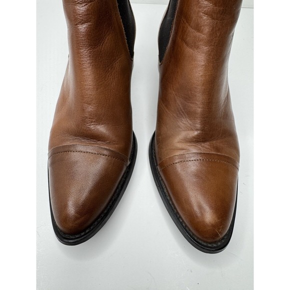 Bianco womens Ankle Boots Leather Block Heel Pointed Toe 38/8US - Picture 6 of 12